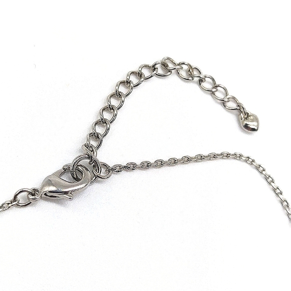 Made with Swarovski Crystals Large Heart Pendant Necklace in Silver - Picture 5 of 6